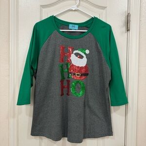 Green and Grey Santa Shirt